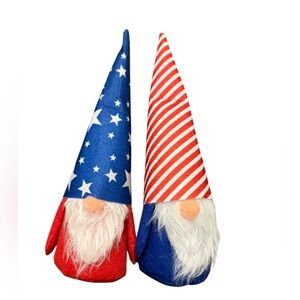 Patriotic Gnome Decor Set Stars & Stripes July 4th Americana Home Decor 🇺🇸 10”